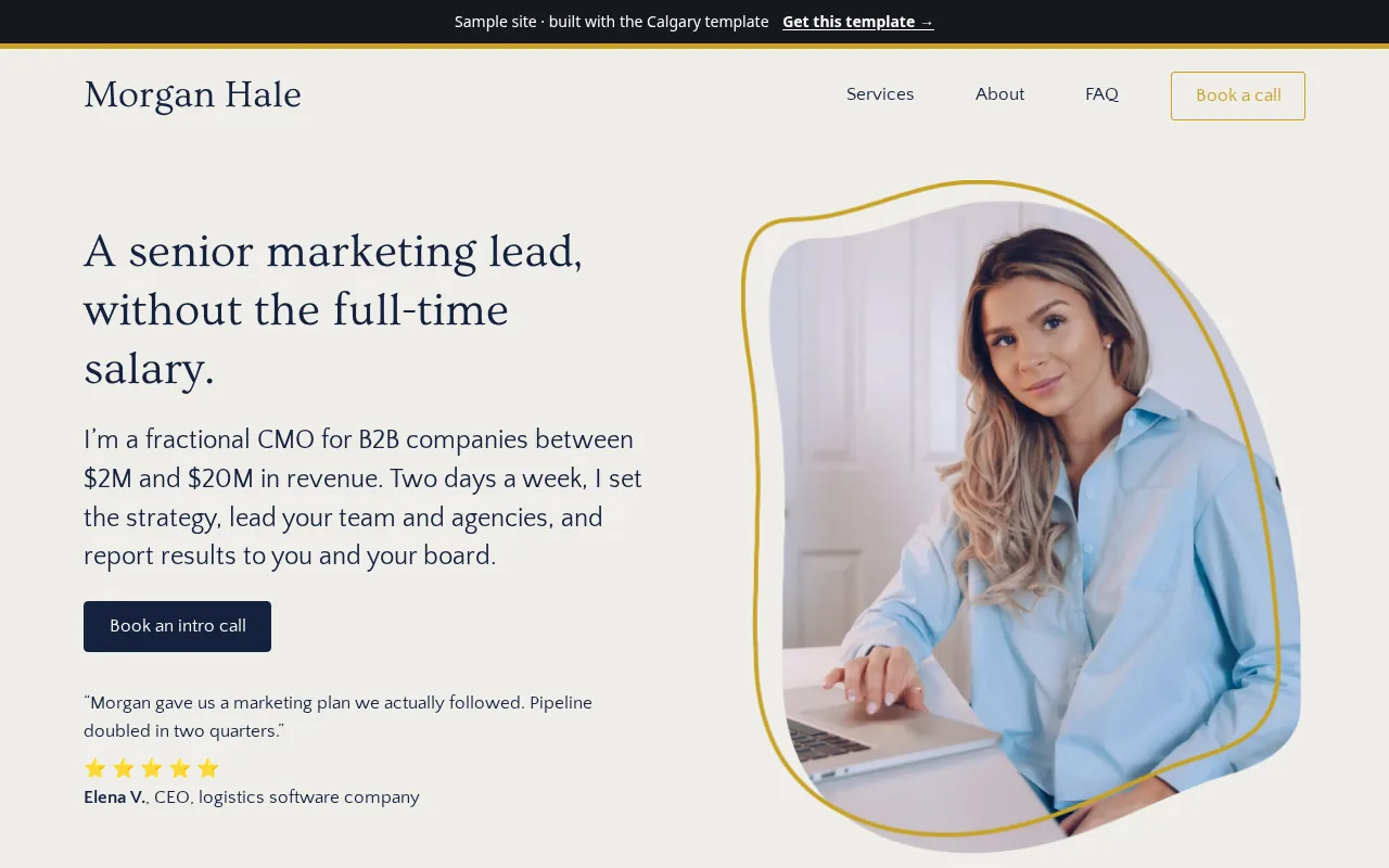 Fractional CMO sample site built with the Calgary template