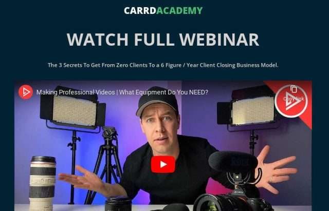 Webinar Carrd template